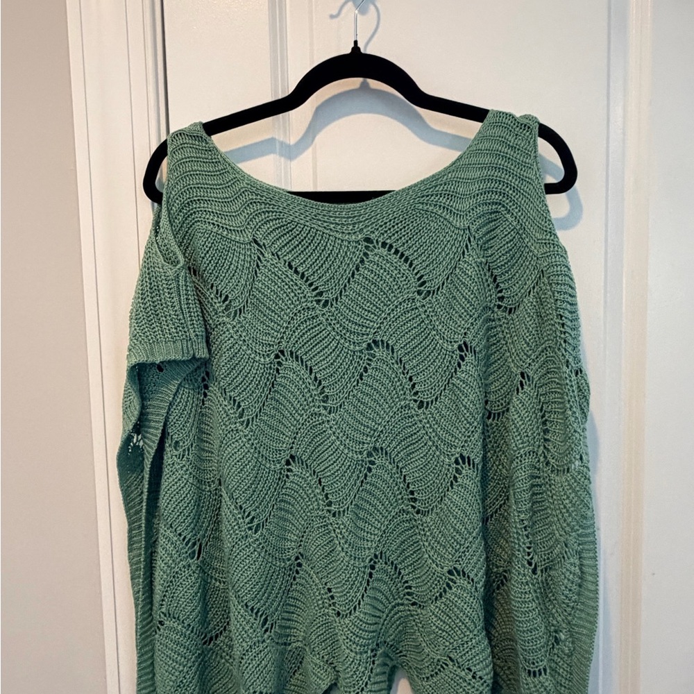 Green Knit Women's Sweater